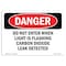 Signmission OSHA Danger Sign, 7" Height, 10" Width, Do Not Enter When Light Is Flashing Carbon, Landscape OS-DS-D-710-L-2140 - alternate 1